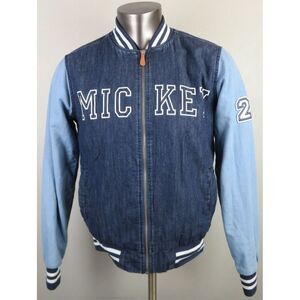Our Universe Disney Mickey Varsity Jacket Adult S Blue Full Zip The One And Only
